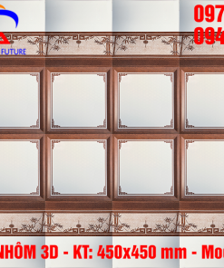 Tấm trần nhôm 3D 450x450 mm - Mẫu hoa văn tre