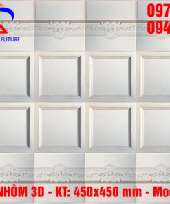 Tấm trần nhôm 3D 450×450 mm - Mẫu hoa hồng trắng