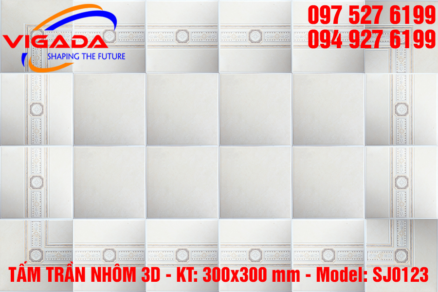 Tấm trần nhôm 3D 300x300 mm - Model: SJ0123