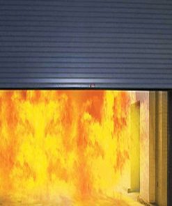 Cửa cuốn chống cháy, có cửa thoát hiểm