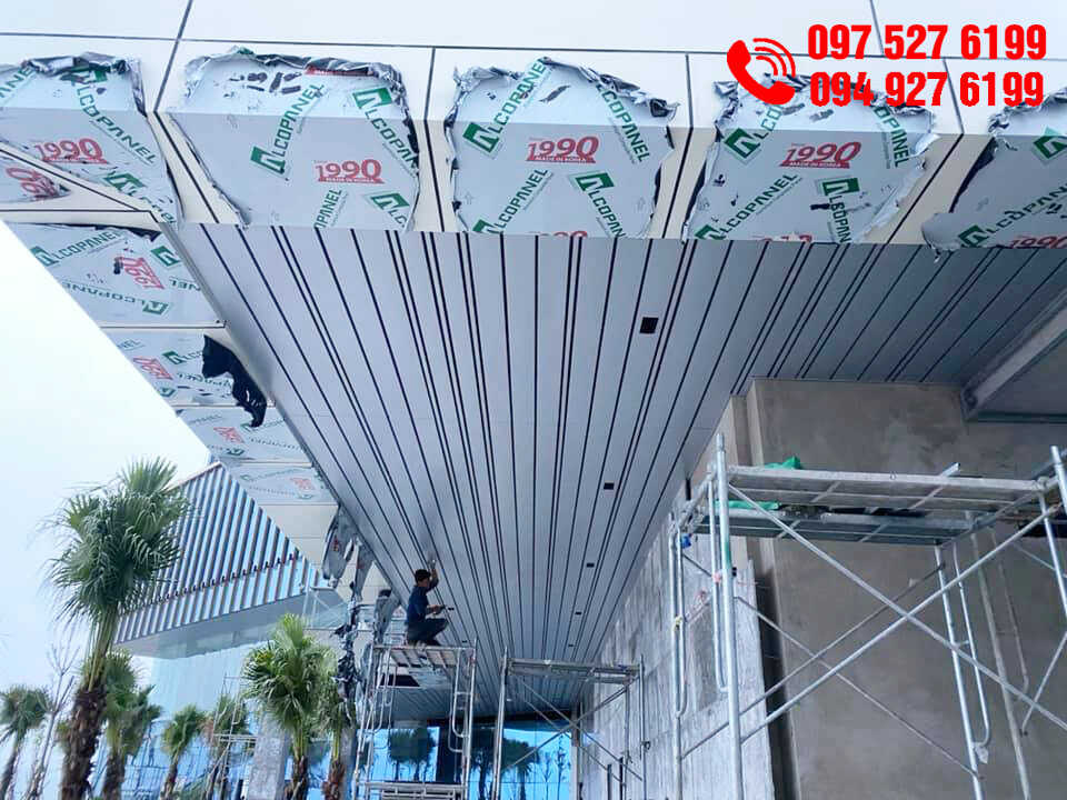 thi công trần nhôm b shaped