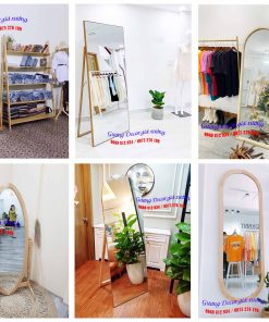 Gương gỗ shop quần áo