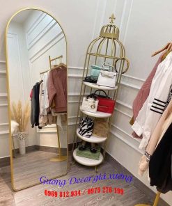 Gương viền nhôm Shop quần áo
