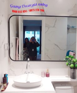 Gương viền thép nhà tắm