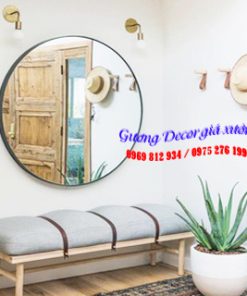 Gương viền thép tròn