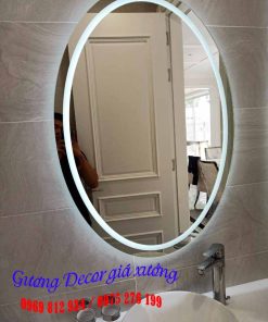 Gương elip Led viền trong