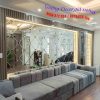 Gương ghép dán tường sofa phòng khách