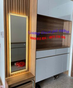 Gương led chữ nhật tủ giày dép