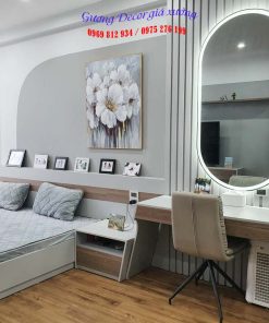 Gương led oval bàn phấn