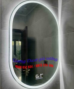 Gương oval led viền trong