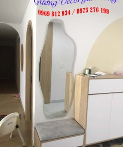 Gương tràn viền decor tủ giày