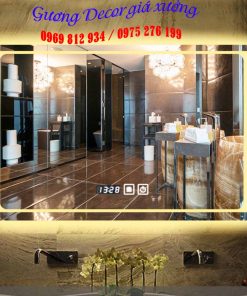 Gương chữ nhật led viền trong