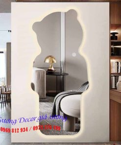 Gương hậu led decor quán cafe