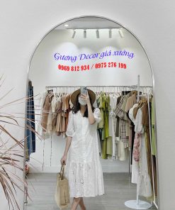 Gương viền nhôm cho shop